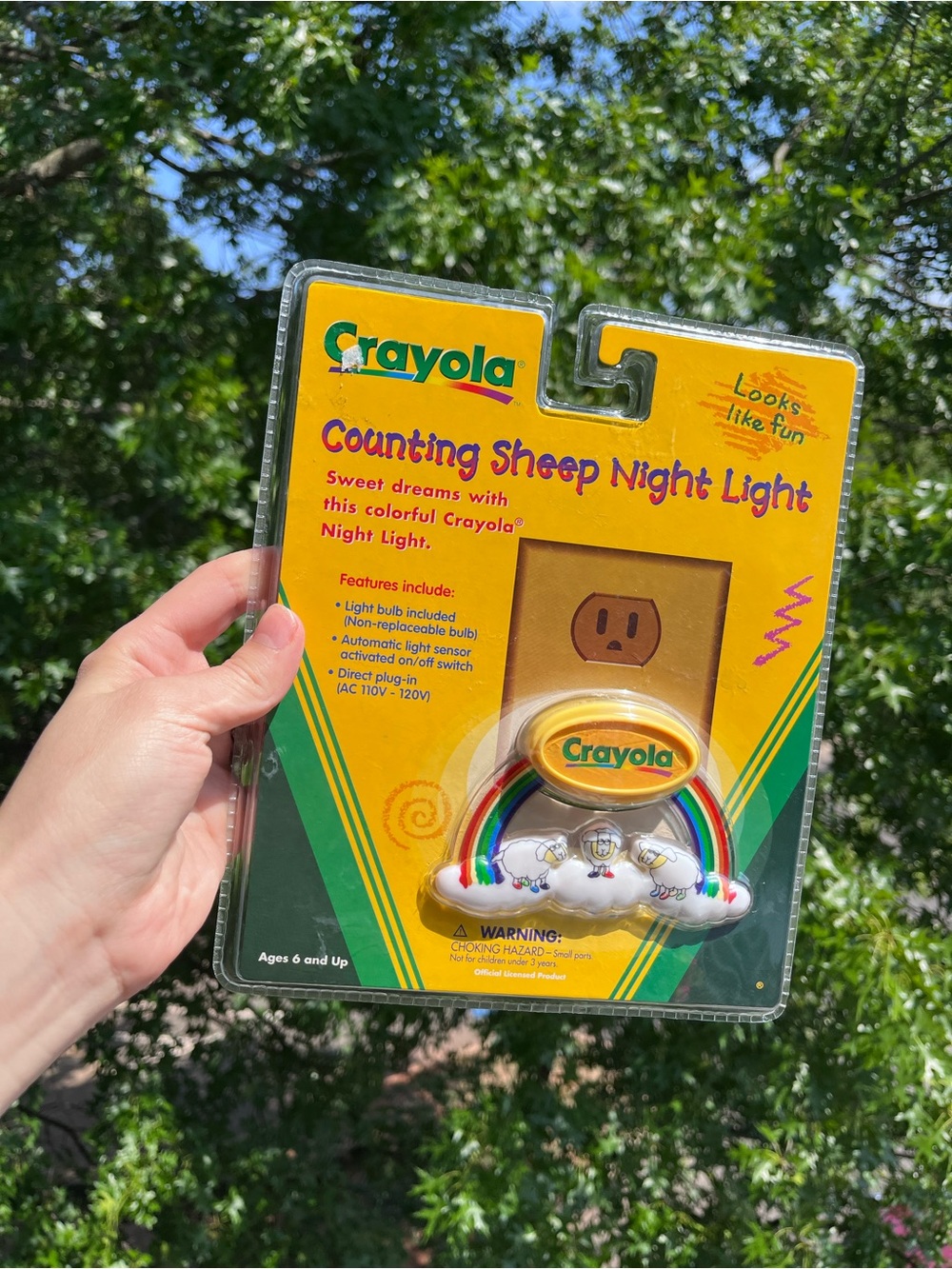 Crayola Yellow Night Light with Rainbow and Sheep